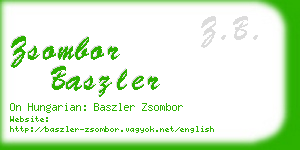 zsombor baszler business card